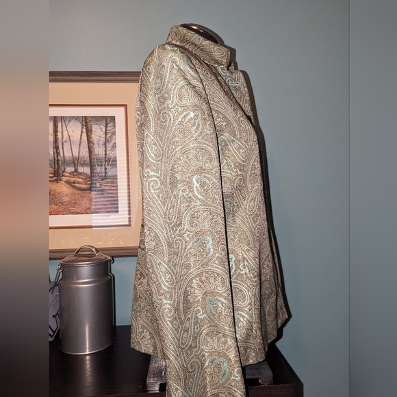 Linda Allard Ellen Tracy jacquard blazer, size 12 - Picture 2 of 16